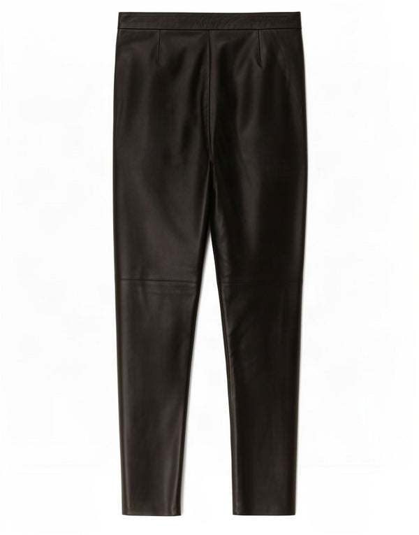 Zara Damen Skinny-Hose aus Kunstleder, Größe S, W26, L26, Schwarz