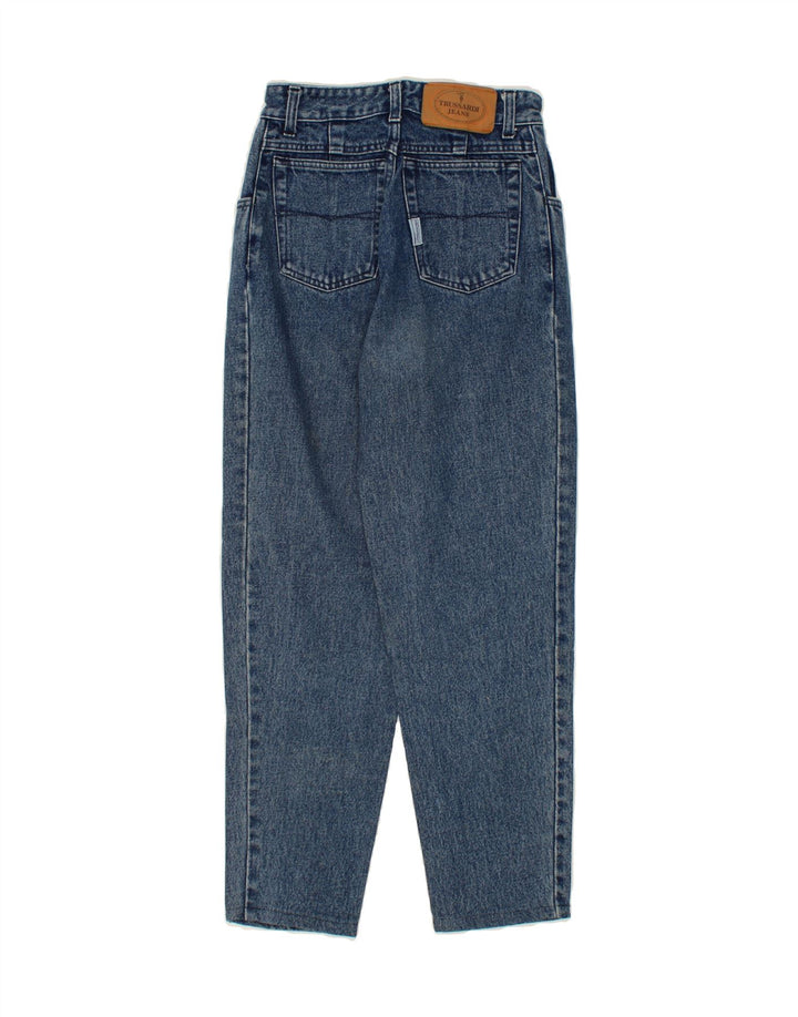 TRUSSARDI Womens Tapered Jeans W28 L27  Blue Cotton Vintage Trussardi and Second-Hand Trussardi from Messina Hembry 