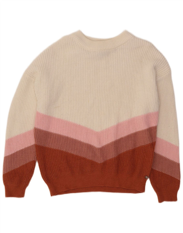 Roxy Damen-Pullover mit U-Boot-Ausschnitt, Größe M, mehrfarbig, Farbblock