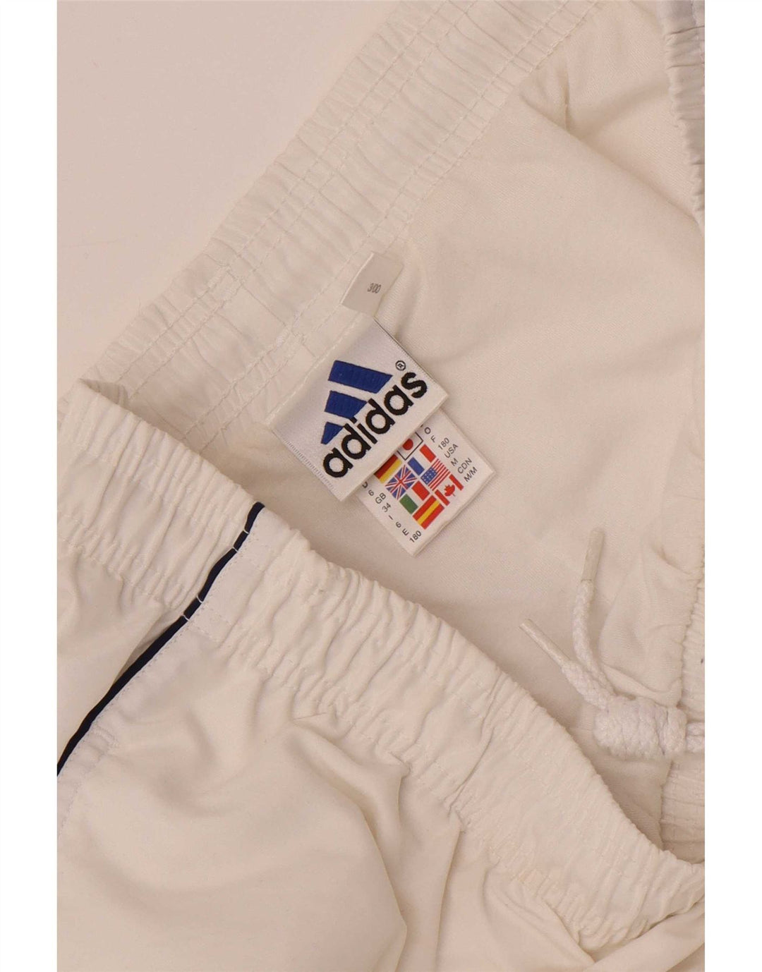 Adidas Herren-Trainingshose, groß, aus weißem Polyester