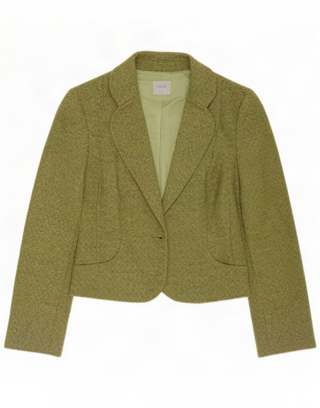Oasis Damen Blazerjacke UK 10 Small Khaki Wool