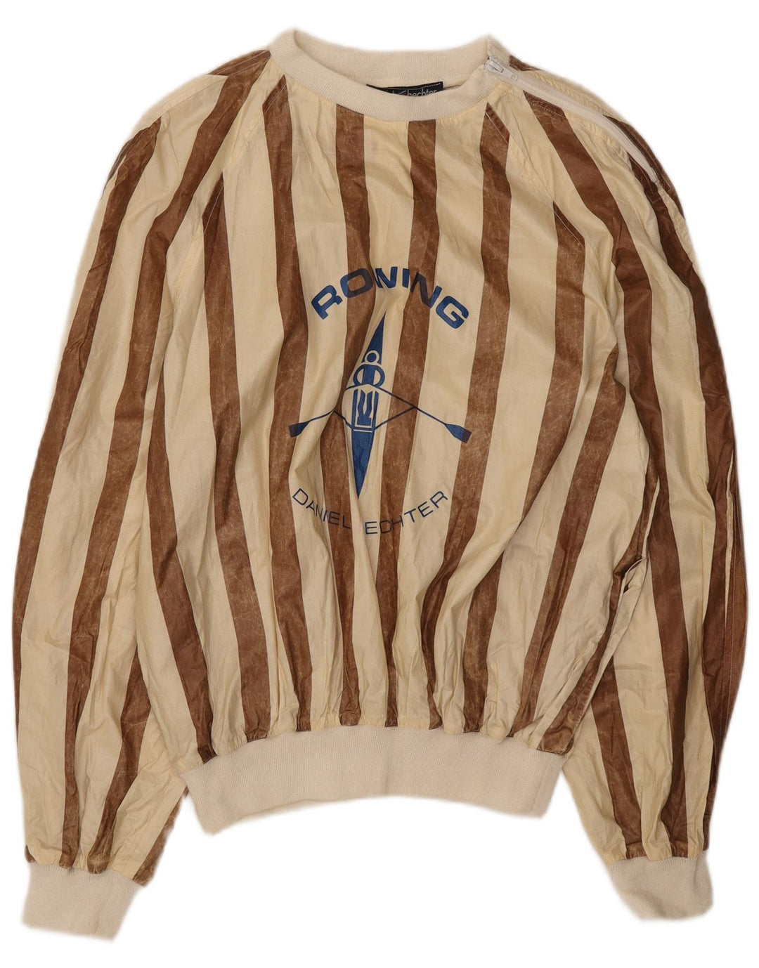Daniel Hechter Herren Grafik-Sweatshirt-Pullover IT 52 Large Beige gestreift