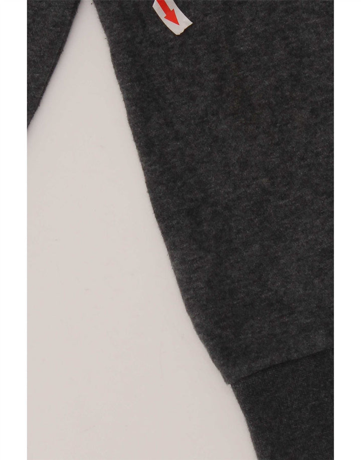 Adidas Herren-Kapuzenpullover mit Reißverschluss, groß, graue Baumwolle