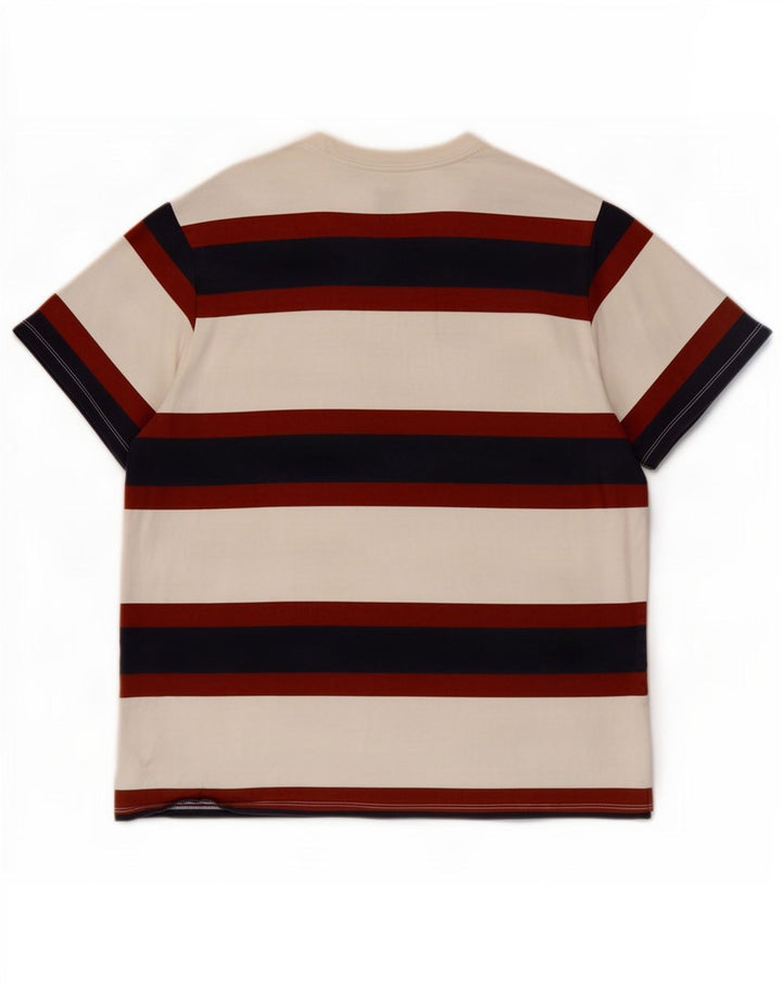 Levi's Herren Relaxed T-Shirt Top XL weiß gestreift aus Baumwolle