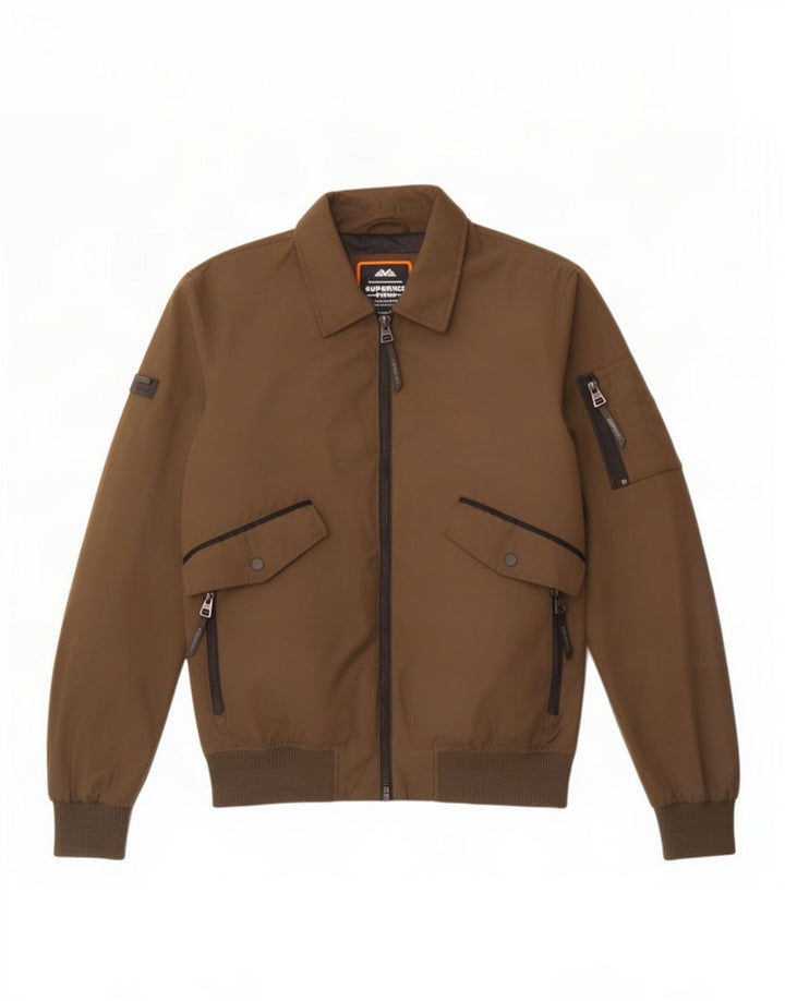 Superdry Herren Bomberjacke UK 38 Medium Khaki Polyester