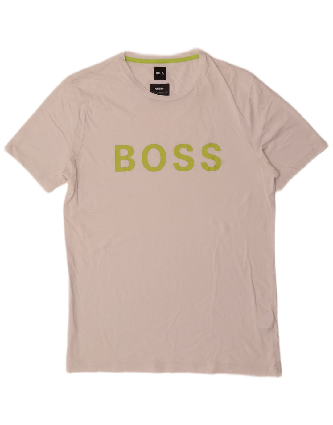 Hugo Boss Herren-T-Shirt mit Grafik, mittelweiße Baumwolle