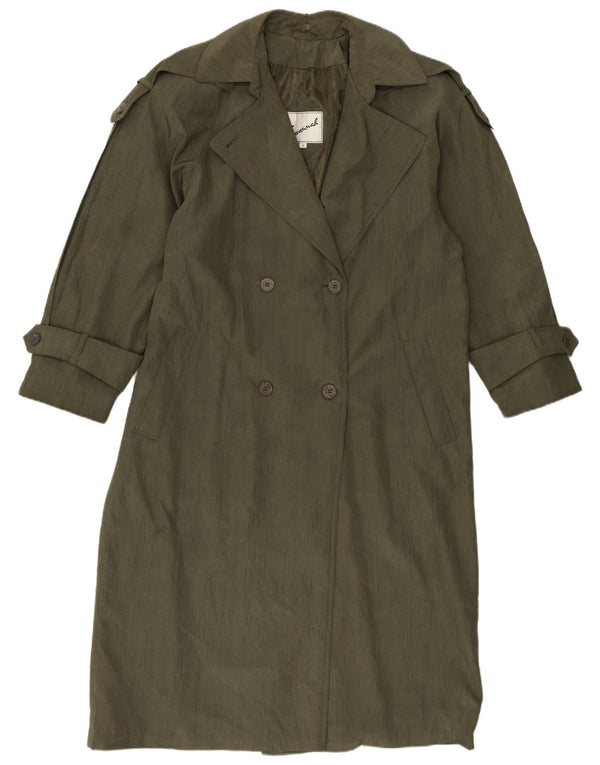 Savannah Womens Übergroßer Trenchcoat UK 10 Small Grün Polyester