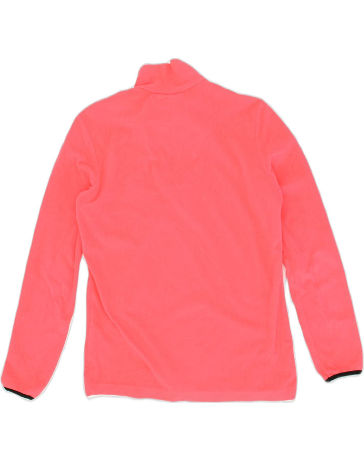 LOTTO Womens Zip Neck Fleece Jumper UK 14 Large Pink Polyester | Vintage Lotto | Thrift | Second-Hand Lotto | Used Clothing | Messina Hembry 