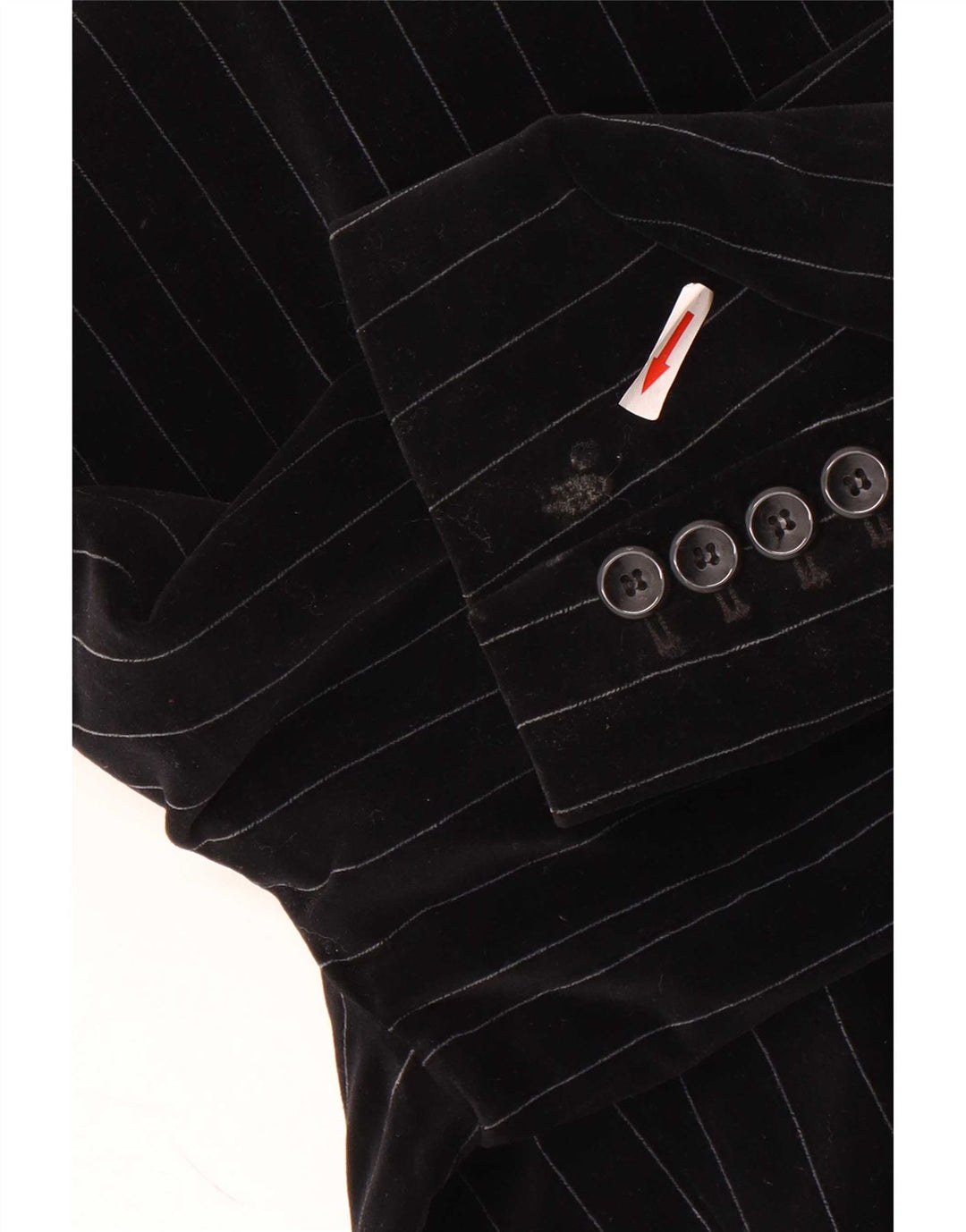 Esprit Damen-Blazer aus Samt mit 2 Knöpfen, Gr. 14, Größe L, Schwarz, Nadelstreifen