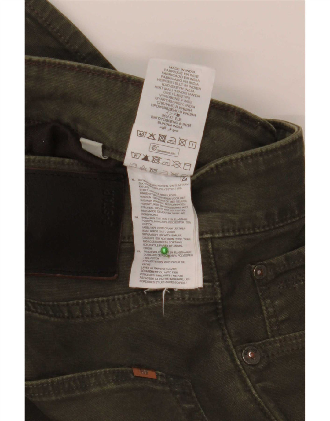 G-Star Herren Slim Jeans W30 L32 Khaki Baumwolle