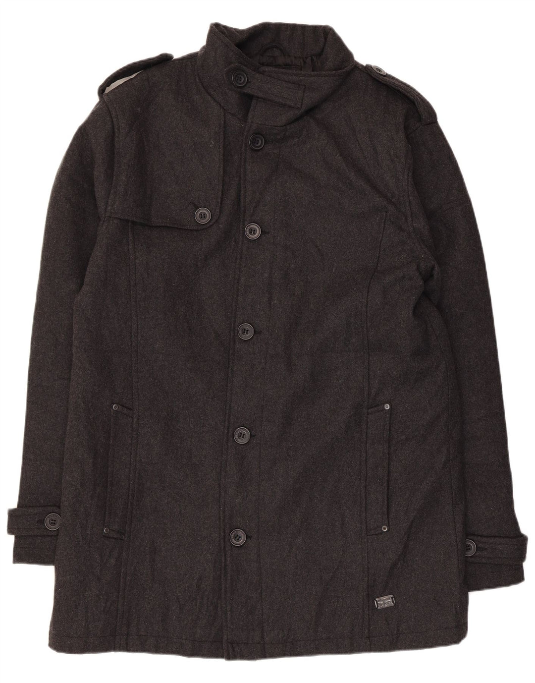 Blend Herren-Militärmantel UK 44 2XL Graue Wolle