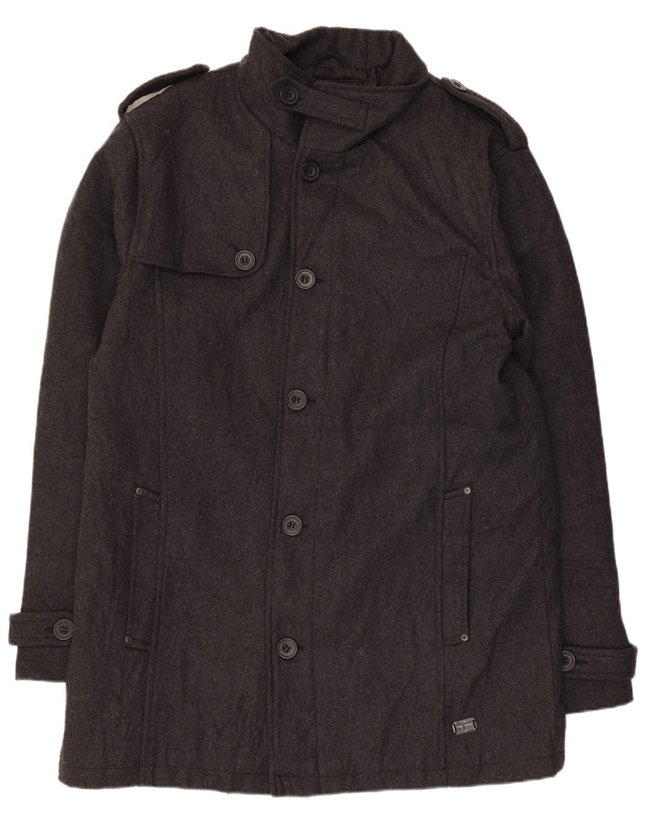 Blend Herren-Militärmantel UK 44 2XL Graue Wolle