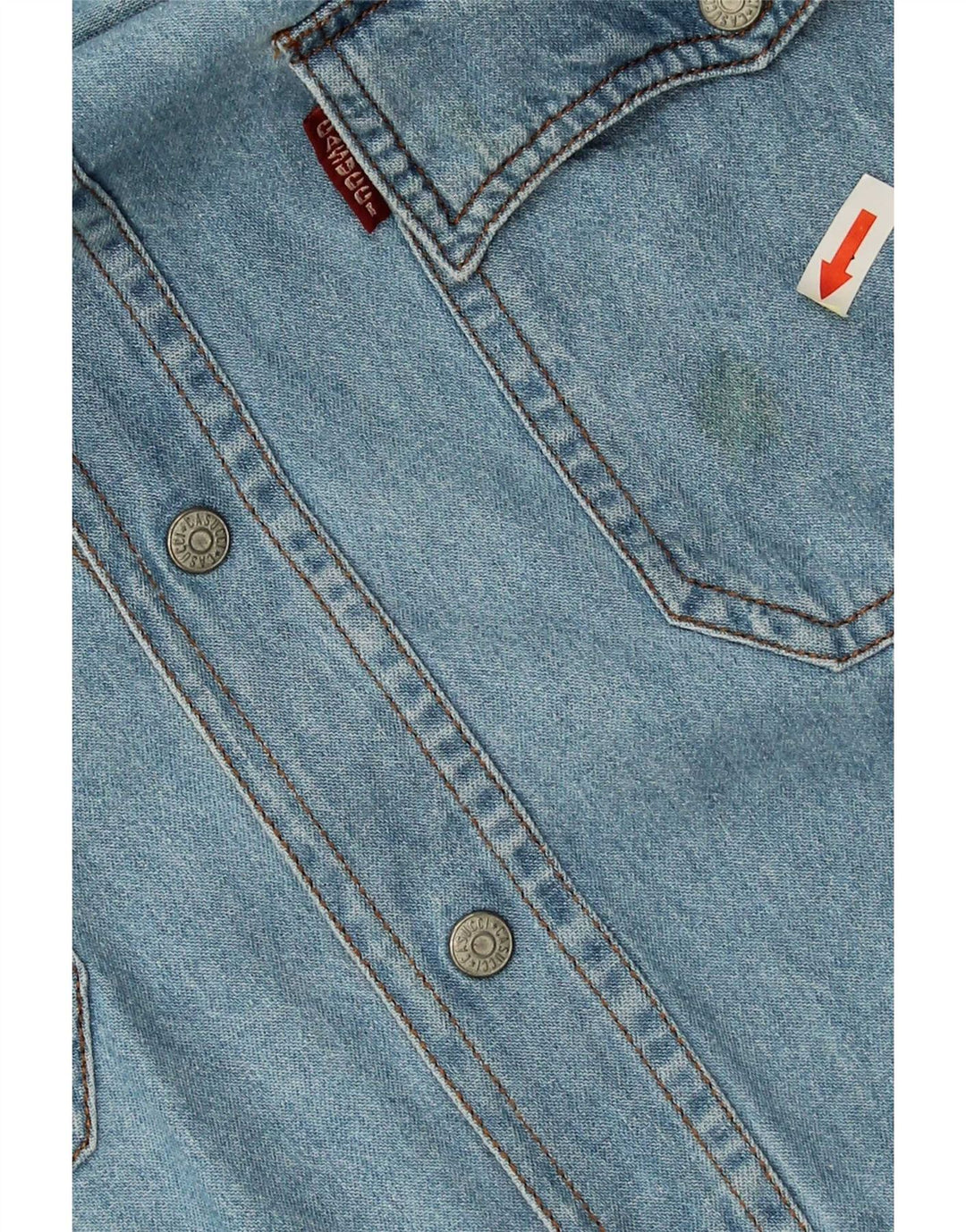 Casucci Herren-Jeanshemd aus mittelblauer Baumwolle