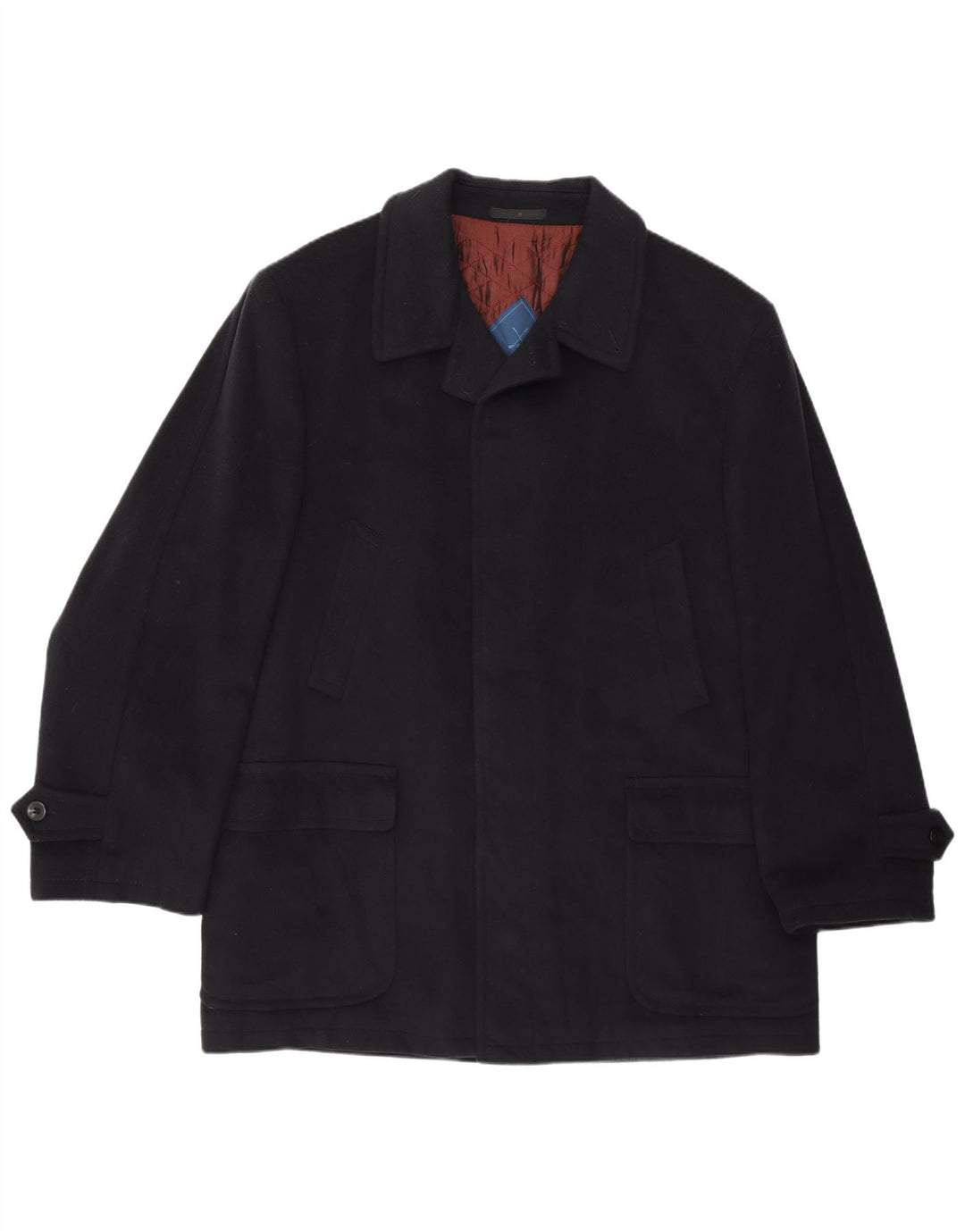 VINTAGE Herrenmantel IT 52 XL Marineblauer Kaschmir