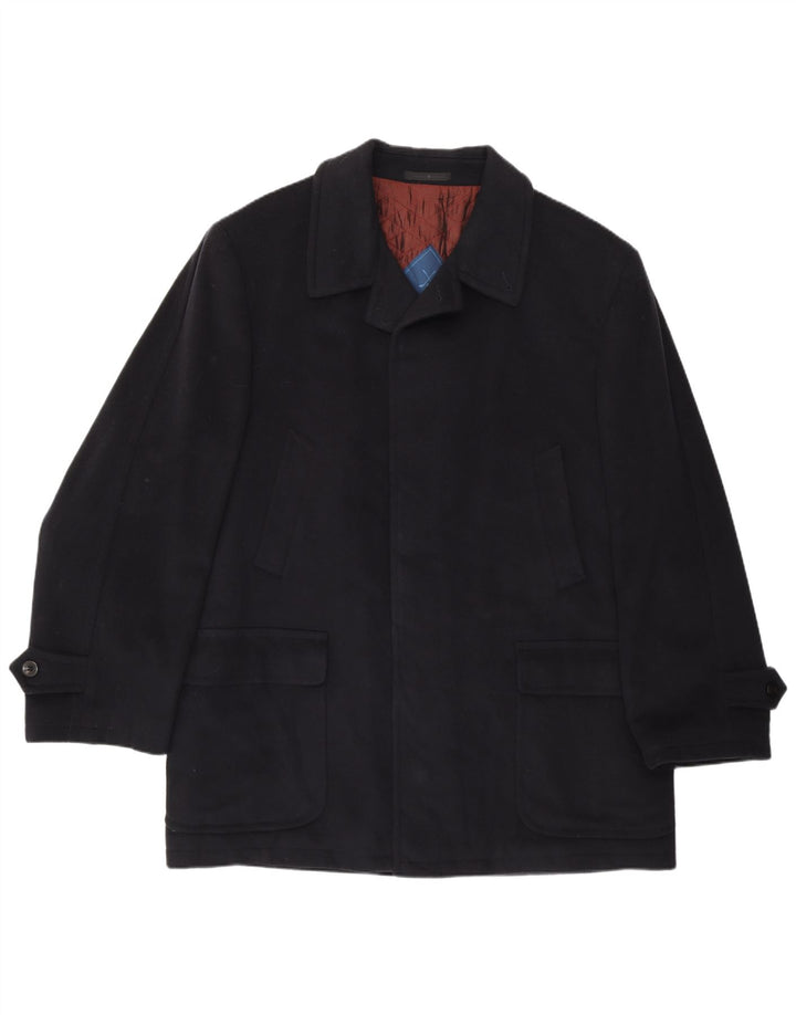 VINTAGE Herrenmantel IT 52 XL Marineblauer Kaschmir