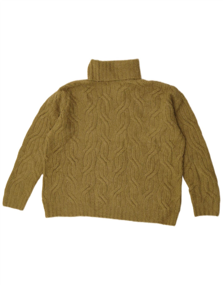 Marks & Spencer Rollkragenpullover für Damen, UK 14, Medium Khaki, Acryl