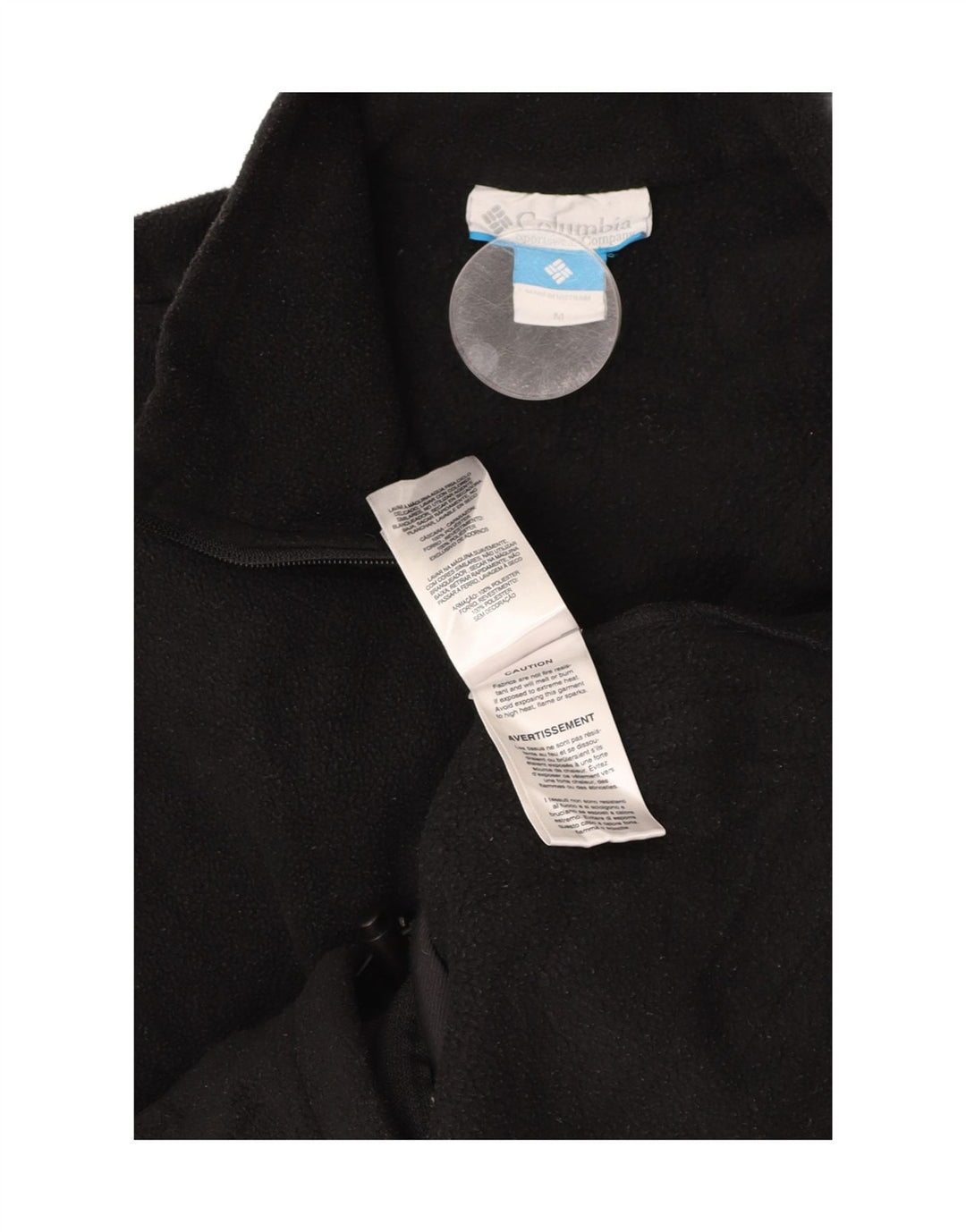 COLUMBIA Herren Fleecejacke UK 38 Medium Schwarz Polyester