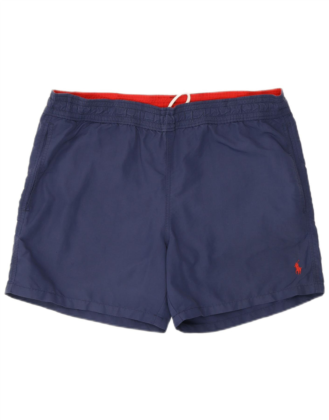 Polo Ralph Lauren Herren-Badeshorts aus mittelblauem Nylon in Marineblau