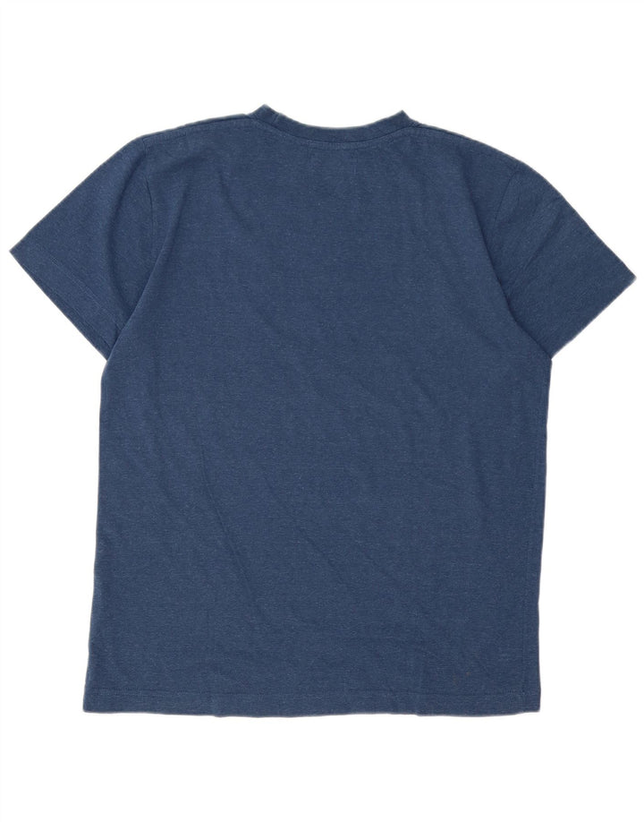 KAPPA Herren-T-Shirt-Oberteil aus Baumwolle in mittlerem Marineblau