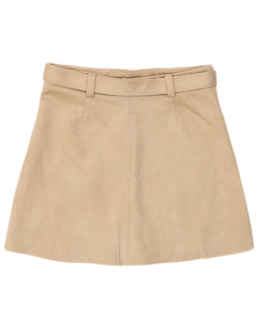 Zara Damen Minirock Medium W28 Beige Polyester