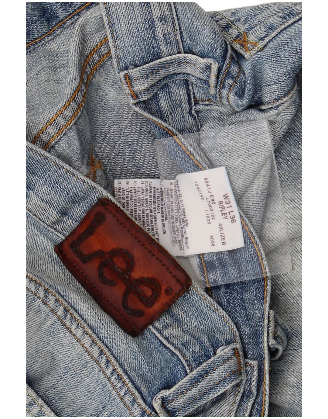 Lee Herren Ripley Denim Shorts W31 Mittelblaue Baumwolle