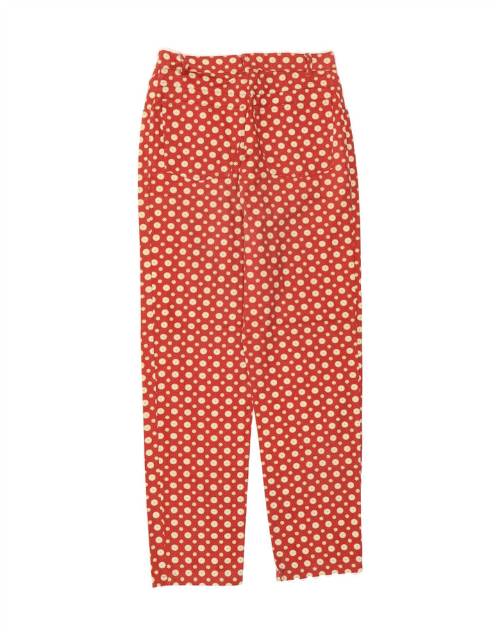 ETHIMO Womens Straight Casual Trousers IT 42 Medium W28 L28 Red Floral Vintage Ethimo and Second-Hand Ethimo from Messina Hembry 