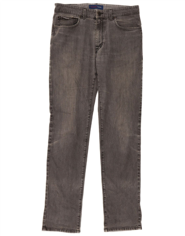 Trussardi Damen Straight Jeans W34 L34 Grau
