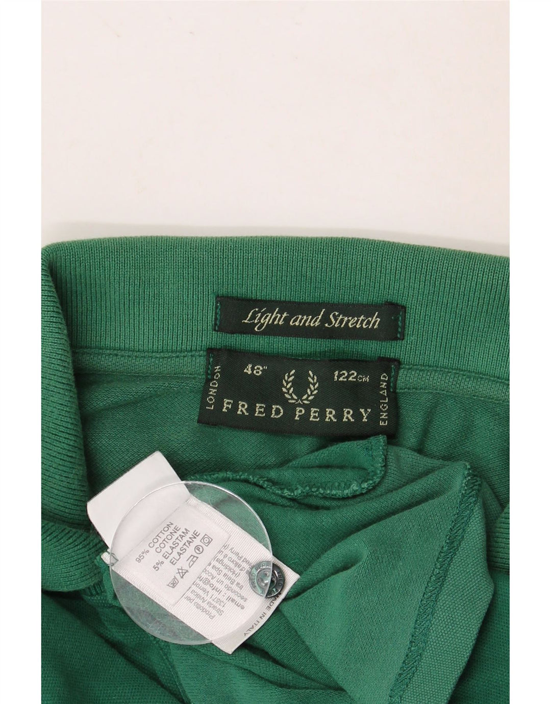 FRED PERRY Herren-Langarm-Poloshirt, große grüne Baumwolle