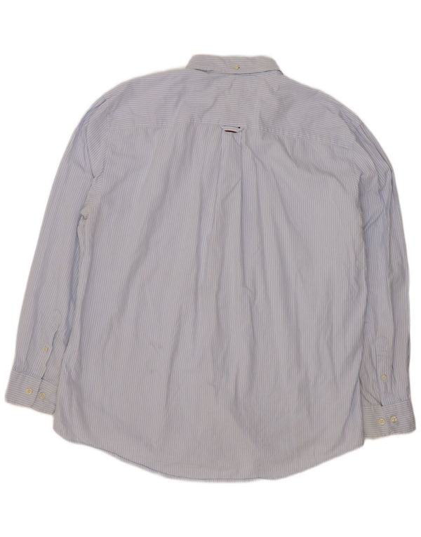 Tommy Hilfiger Mens Shirt 2XL Blue Striped Cotton