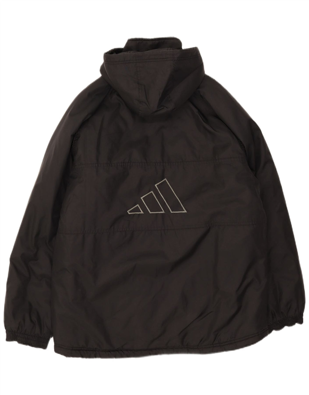 Adidas Herren Graphic Hooded Wattierte Jacke UK 38/40 Mittelschwarzes Polyester