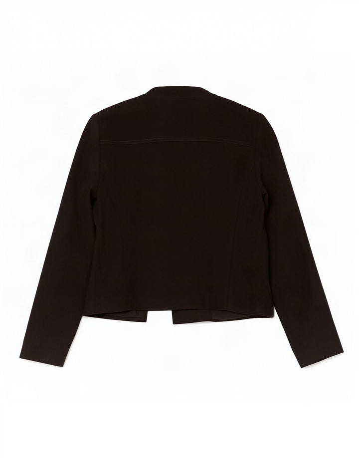 Marks & Spencer Damen-Blazer mit durchgehendem Reißverschluss, UK 14, Mittelschwarz, Polyester