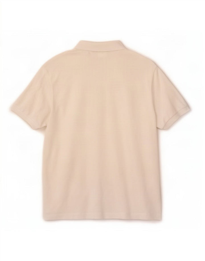 Lacoste Herren-Poloshirt, Größe 3, klein, weiße Baumwolle