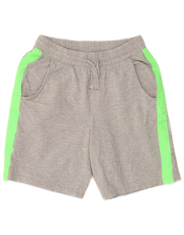 BENETTON Sportshorts für Jungen, 11–12 Jahre, 2XL, graue Colourblock-Baumwolle