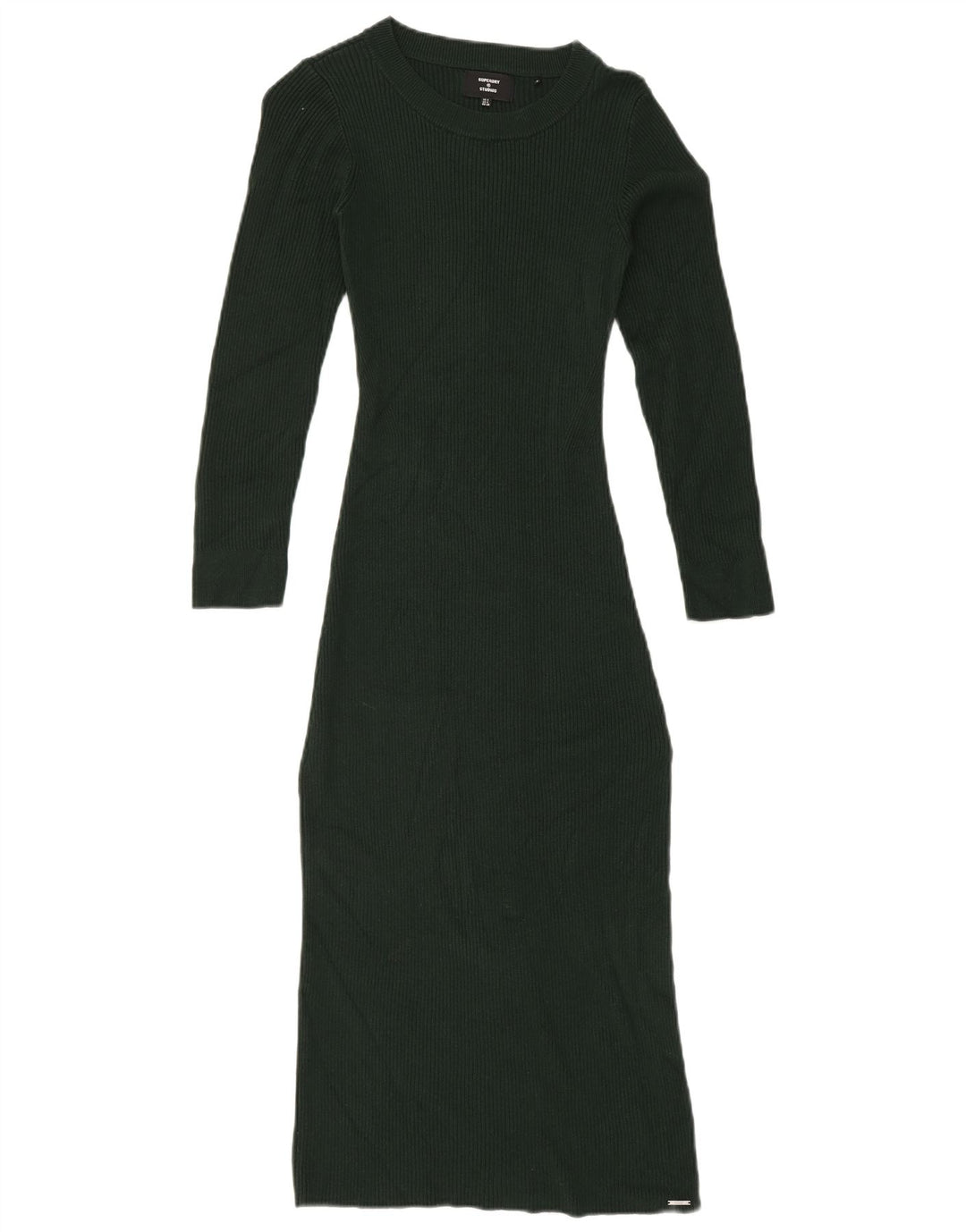 Superdry Damen Strick-Bodycon-Kleid UK 8 Small Grüne Viskose