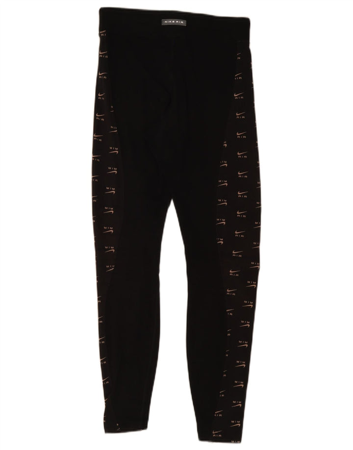 Nike Damen Graphic Leggings UK 10 Small Schwarz