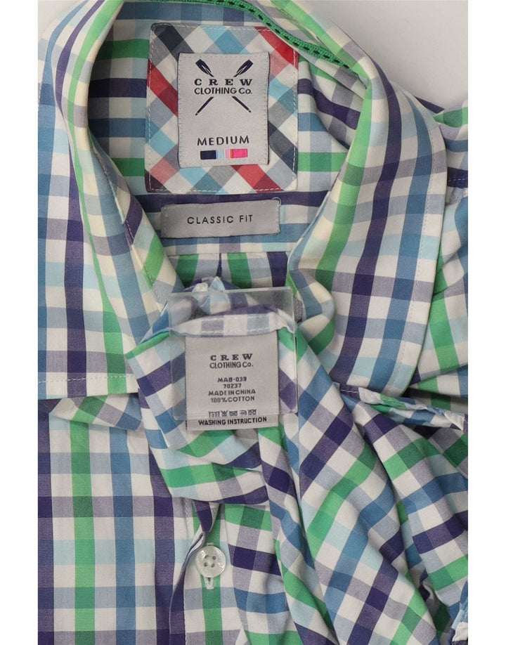 Crew Clothing Herren-Hemd mit klassischer Passform, mittelgroße, mehrfarbige Gingham-Baumwolle