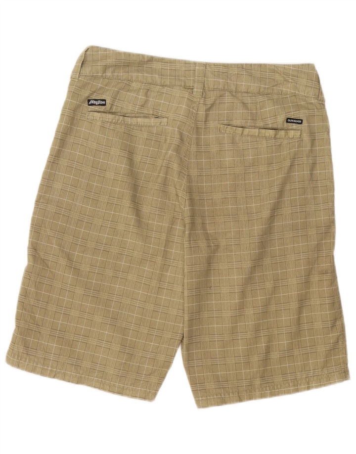 Quiksilver Herren Thavar Chino Shorts W31 Mittelbeige kariertes Polyester