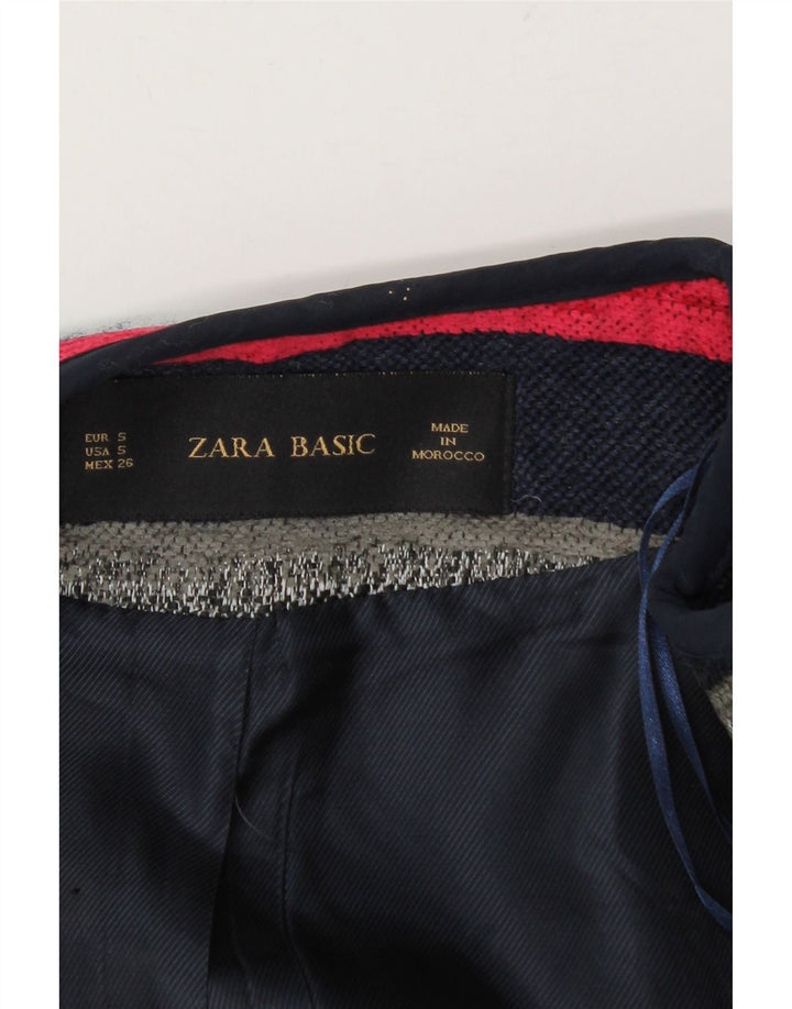 Offene Bolero-Jacke für Damen von Zara, UK 10, Größe S, weiß gestreift