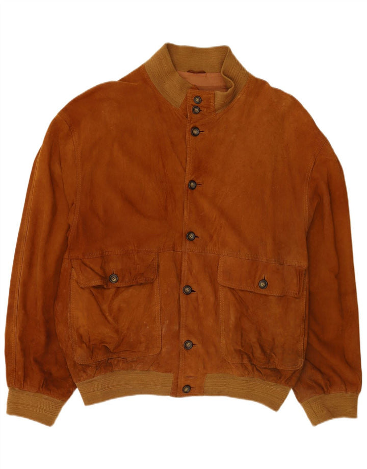 Gara Herren Wildleder Bomberjacke IT 58 4XL Braun