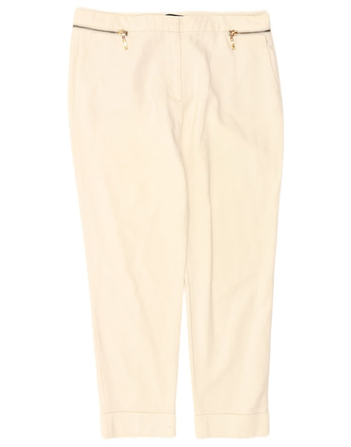 Schmale, kurze Hose von Zara für Damen, EU 38, Größe S, W28, L26, Weiß