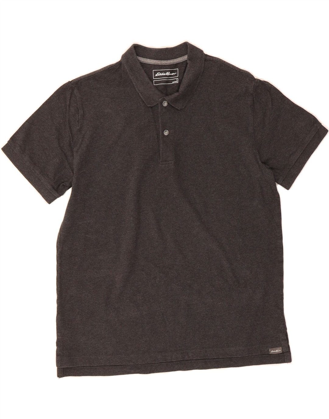 EDDIE BAUER Mens Polo Shirt Large Grey Cotton Vintage Eddie Bauer and Second-Hand Eddie Bauer from Messina Hembry 