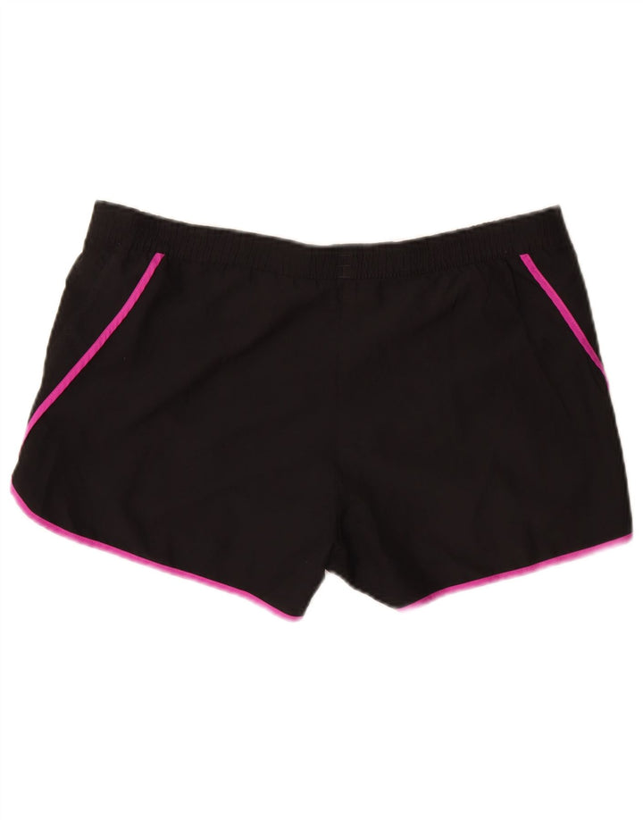 Adidas Damen Climalite Sport Shorts UK 10 Small Schwarz Polyester