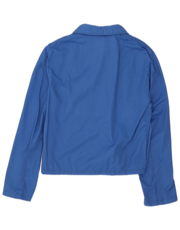 Snickers Damen Crop Bomberjacke IT 48 XL Blaues Nylon
