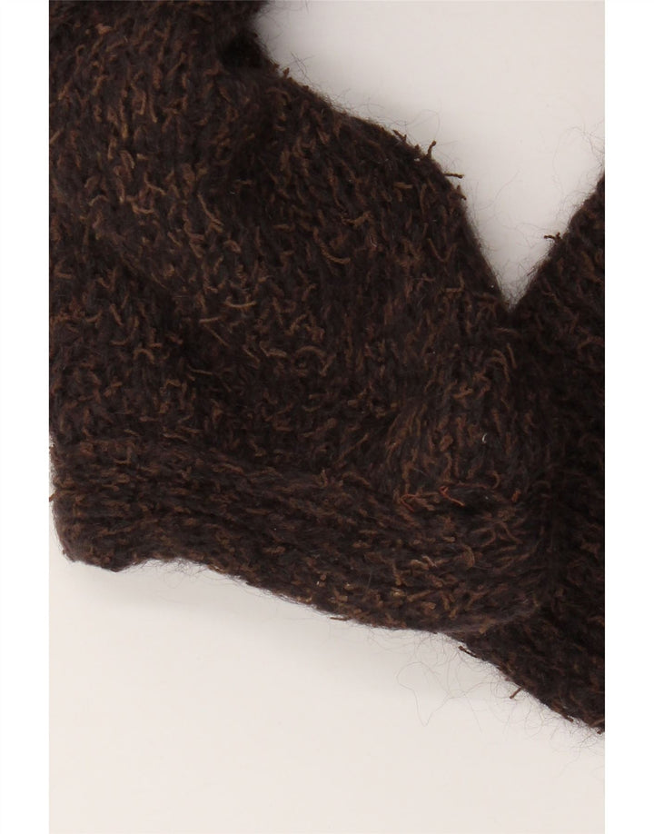 Vintage Damen Cardigan Pullover UK 18 XL Braun meliert