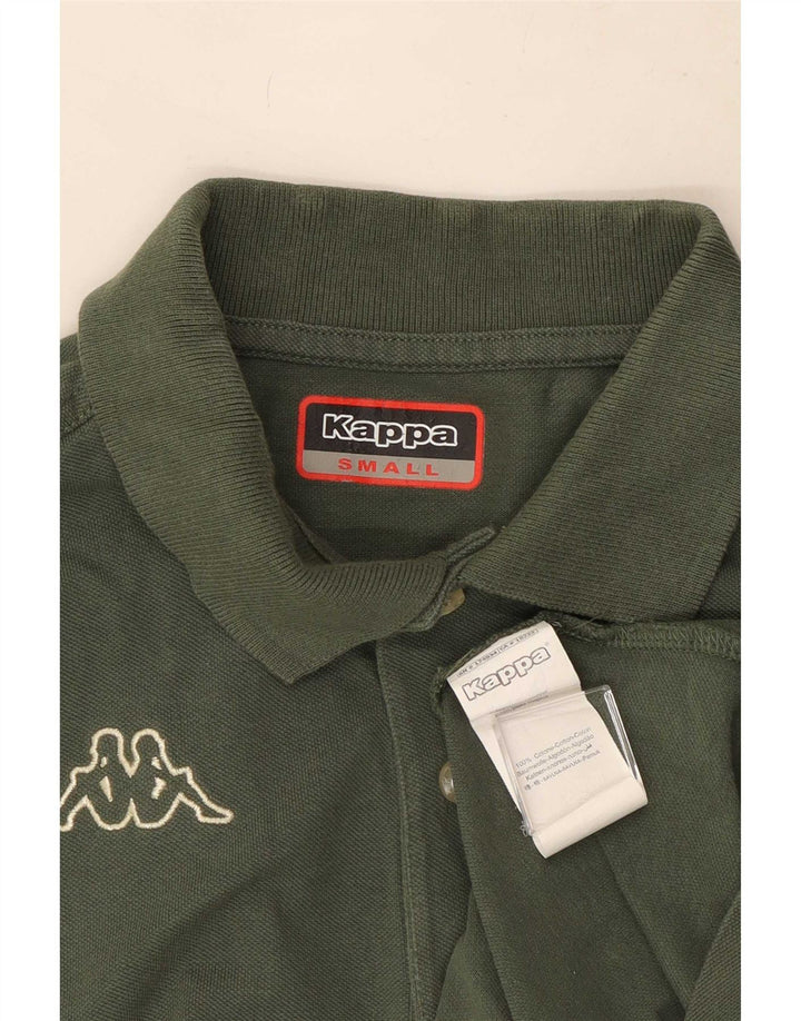 Kappa Herren-Poloshirt, klein, grüne Baumwolle