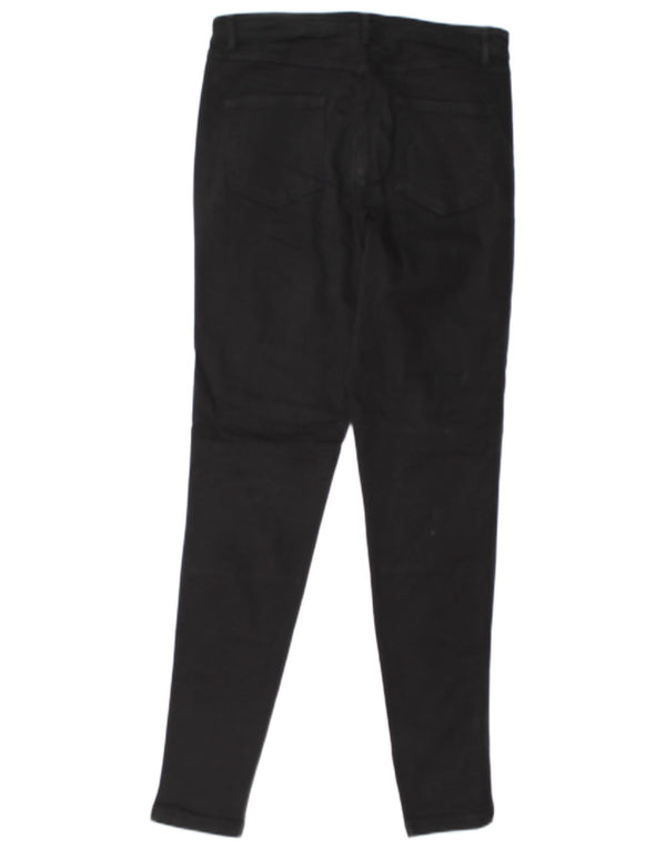 Marks & Spencer Damen Skinny Jeans UK 10 Small W27 L30 Schwarze Baumwolle