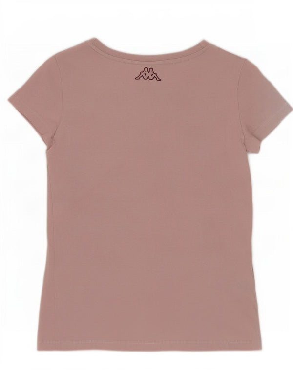 Kappa Womens Graphic T-Shirt Top UK 10 Small Rosa Baumwolle