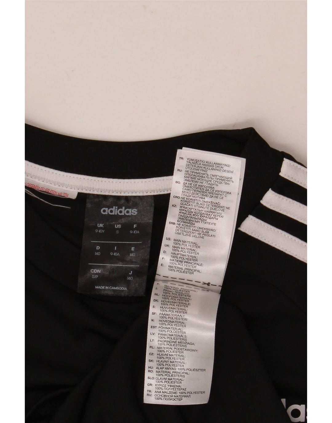 Adidas Jungen Climalite T-Shirt Top 9-10 Jahre Schwarzes Polyester