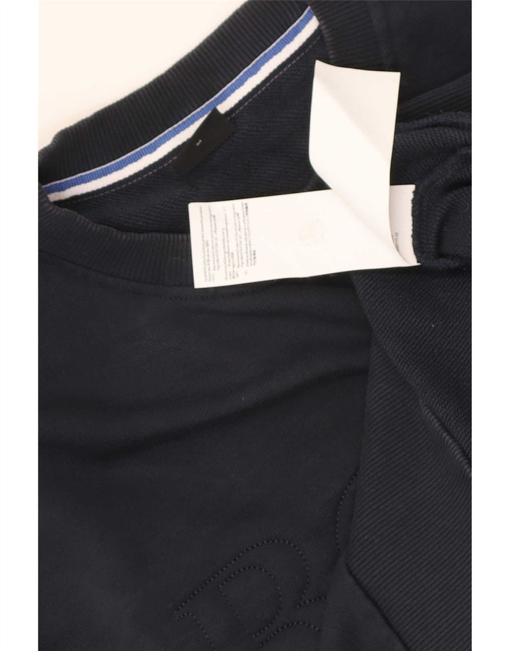 Hugo Boss Herren-Sweatshirt mit Grafik, mittlere marineblaue Baumwolle