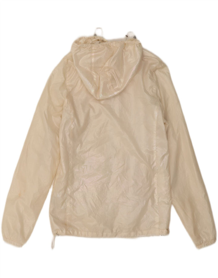 New Balance Damen-Regenjacke mit Kapuze, UK 10, Größe S, gebrochenes Weiß, Polyester